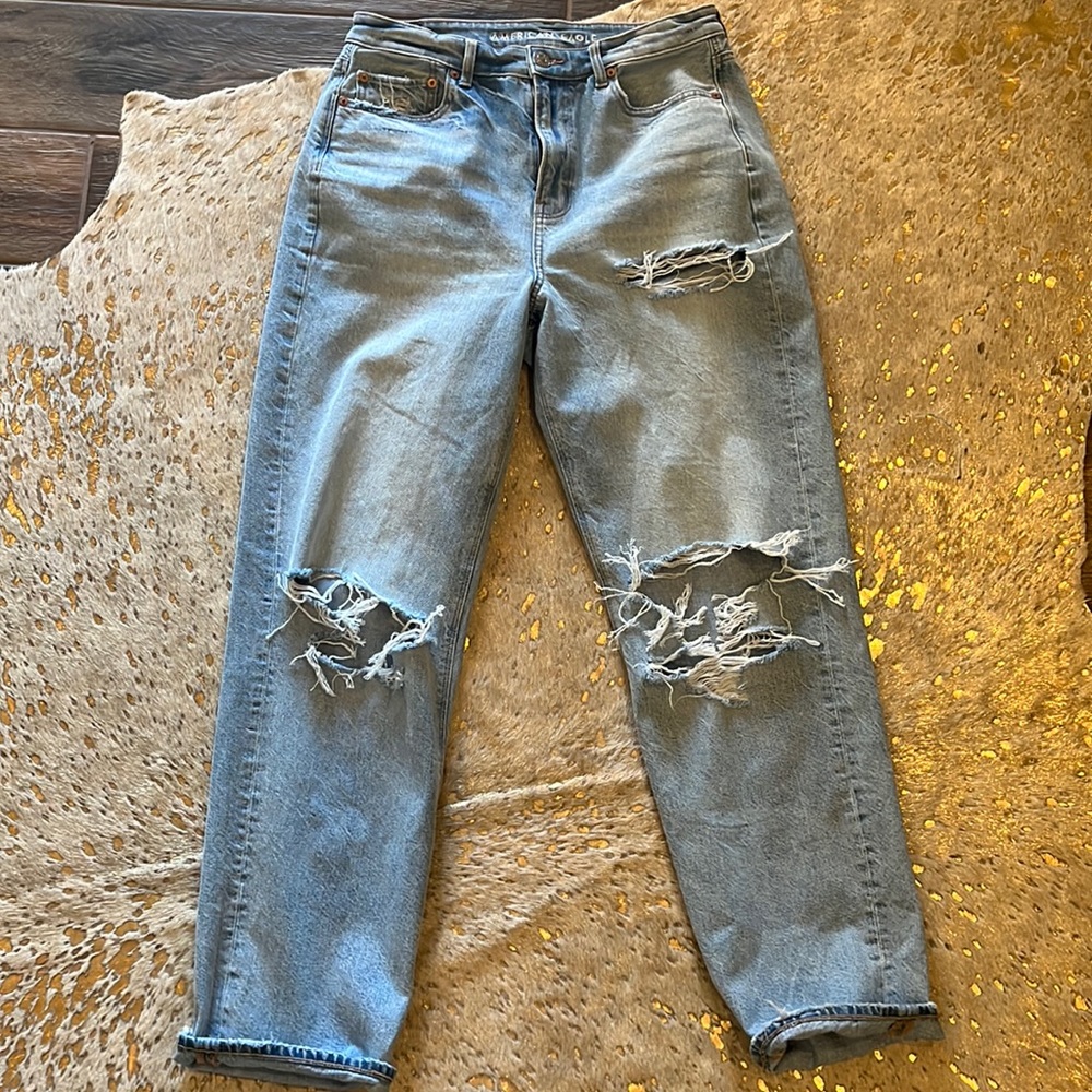 American Eagle, highest rise 90’s boyfriend fit, size 12 XL